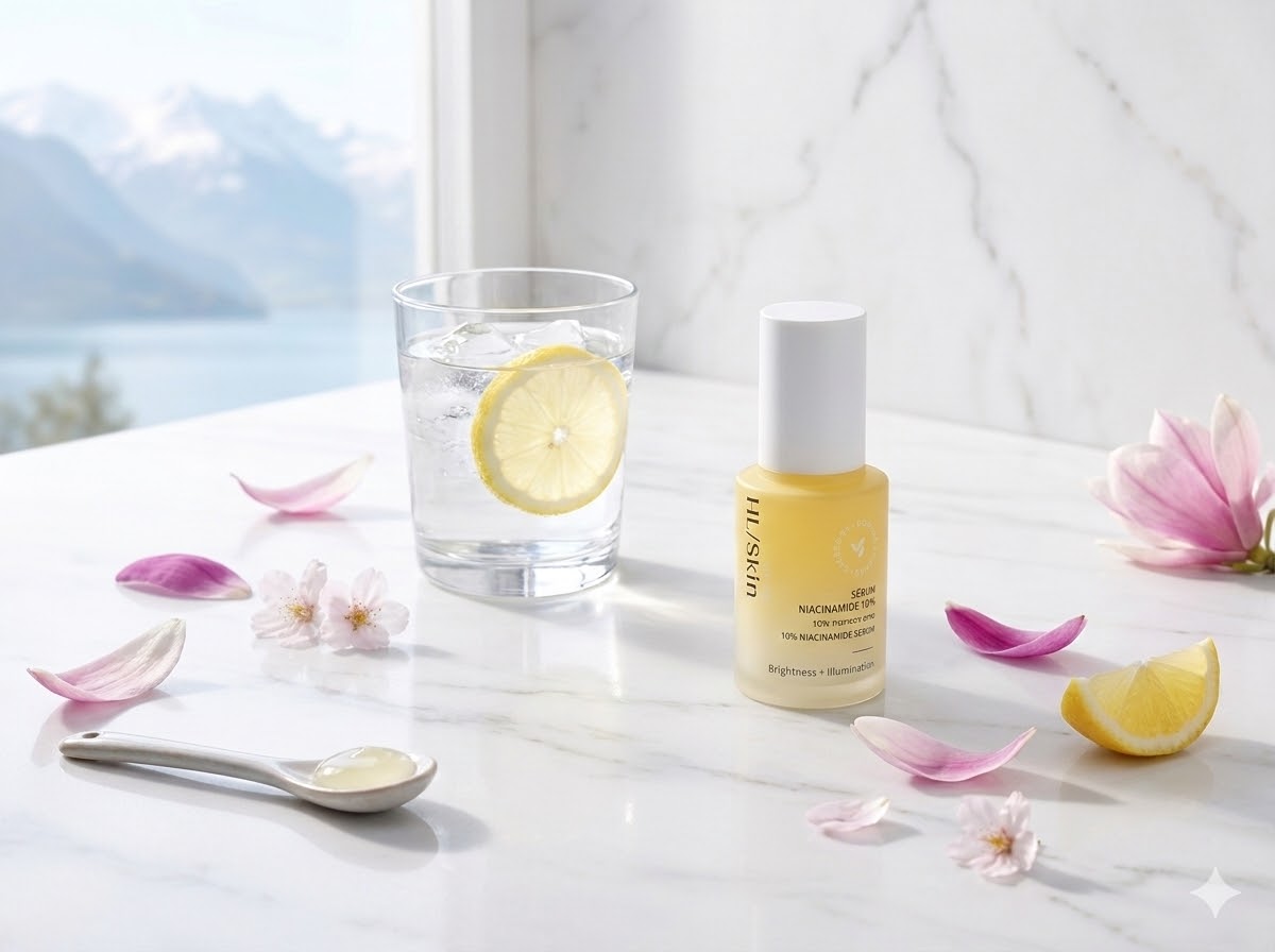 Frische Aloe Vera Pflanze und Wasser als Symbol für Hautfeuchtigkeit